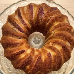 ciambellone pesche e vaniglia senza glutine