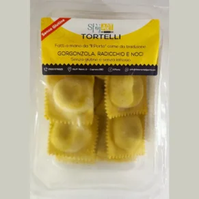 tortelli gorgonzola radicchio e noci senza glutine