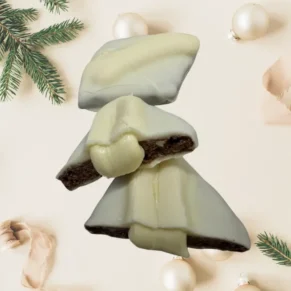 mustacciolo cioccolato bianco farcito senza glutine