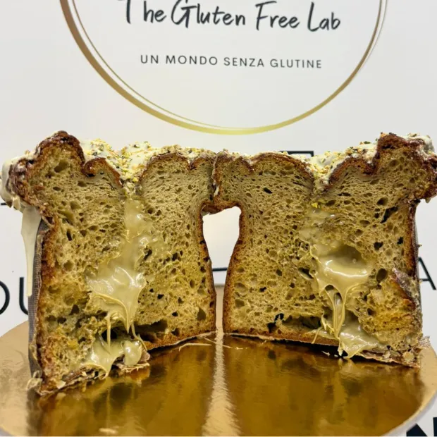 panettone pistacchio farcito senza glutine gluten free lab