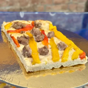 focaccia peperoni salsiccia senza glutine