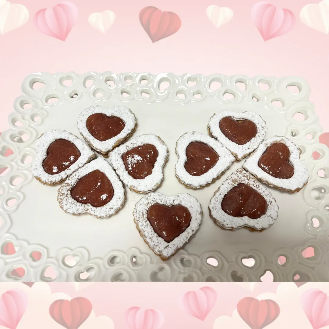Cuori Frolla con Marmellata di Lamponi 5pz