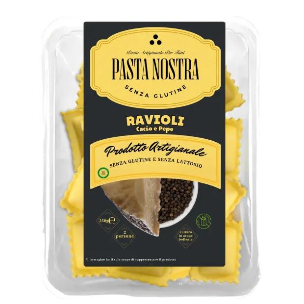 ravioli cacio e pepe senza glutine