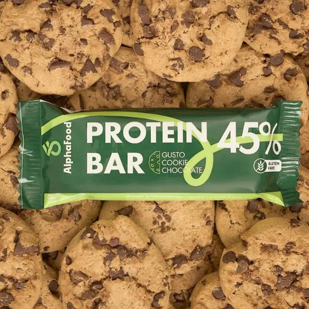 barretta proteica cookies senza glutine