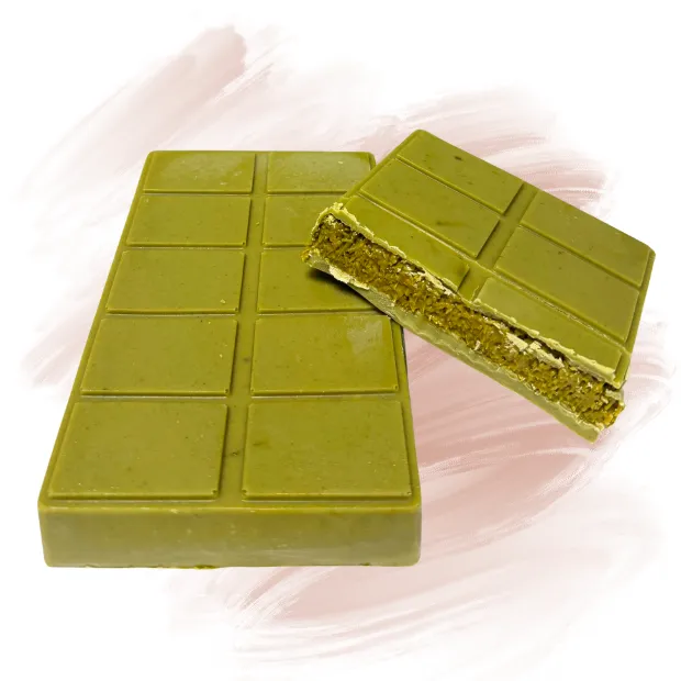 dubai chocolate vegan senza glutine matcha