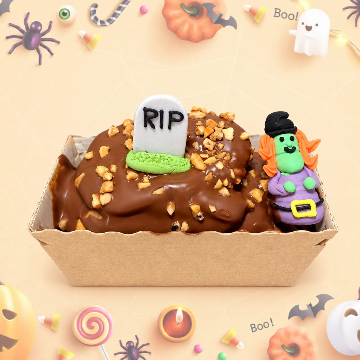 torta gianduia halloween senza glutine